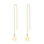 Cercei aur 14K lungi cu lantisor si stea DiAmanti PL0565KPG14K-AS